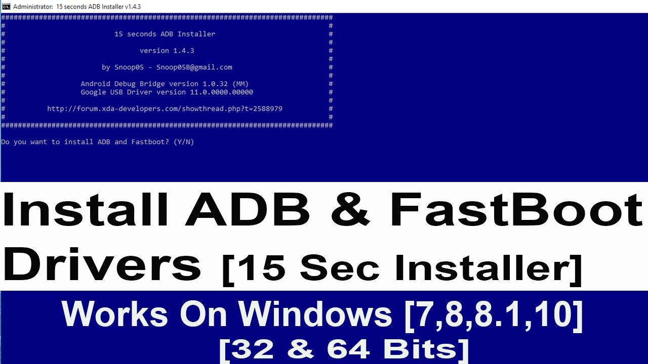 Install adb command line windows 10